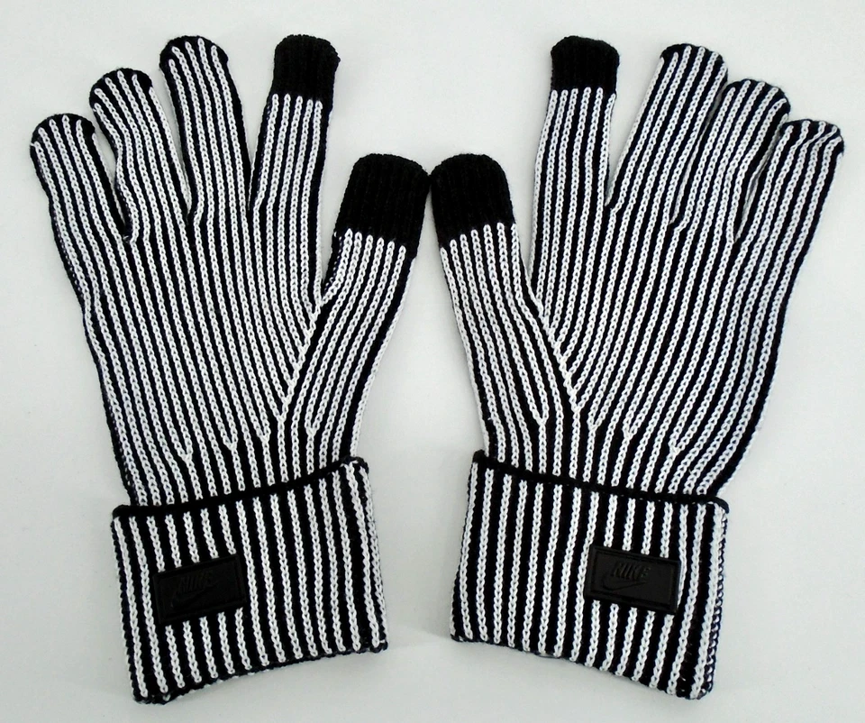 Guantes de punto Nike Jordan grandes negros/blancos para hombre adulto Foto 3 de 4