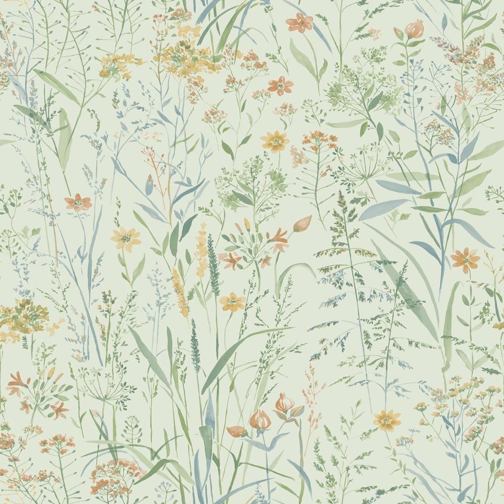Grandeco Free Flower Sage Wallpaper Floral Botanical Textured Paste The Wall - Image 2