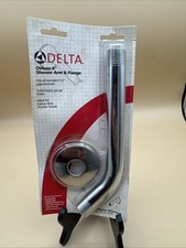 DELTA SHOWER ARM  FLANGE SOLID HEAVY GAUGE BRASS 8 INCH AF-905CHD NEW OLD STOCK