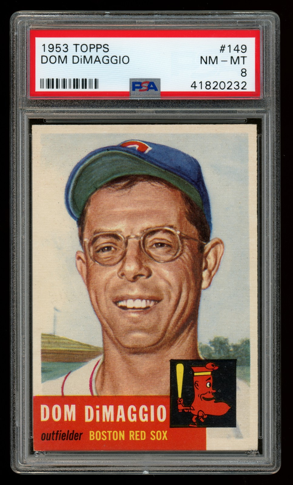1953 Topps #149 Dom DiMaggio Boston Red Sox Card PSA NM-MT 8 POP 70+15! (66040)