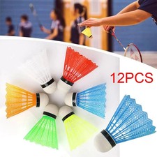 12x Training Colorful Plastic Shuttlecocks Badminton Foam Balls Outdoor Sports