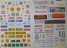 HO SCALE MODEL RAILROAD BUILDING SIGNS SHEET not DECALS SCENERY ADVERTISING - 2