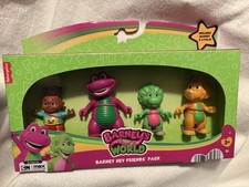 NEW Barney Hey Friends Pack 3-Inch Figure 4-Pack Barney Baby Bop Billy David