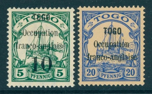 Togo French Occupation Mi. No. 2 + 3 * unused perfect condition