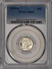 1919-D Mercury Dime 10c PCGS MS63 - Strong Luster!