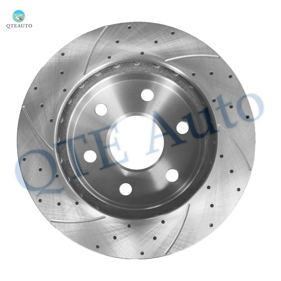 Front 305mm Drilled Slotted Brake Disc Rotors For 2003-2008 GMC Savana 1500 - Image 3 of 4