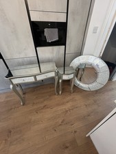 2 Draw Dressing Table + Small Table + Mirror Vanity Set