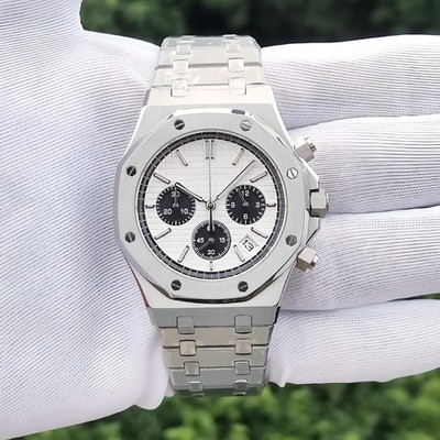 White Panda Chrono OctaLuxe | 41 mm | Sapphire | Quartz | Integrated Steel
