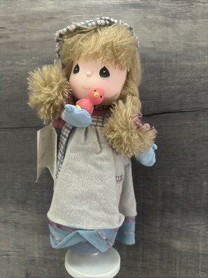 Vintage 1988 Precious Moments Doll w/ Music Box and Tags. Plays  let it snow 