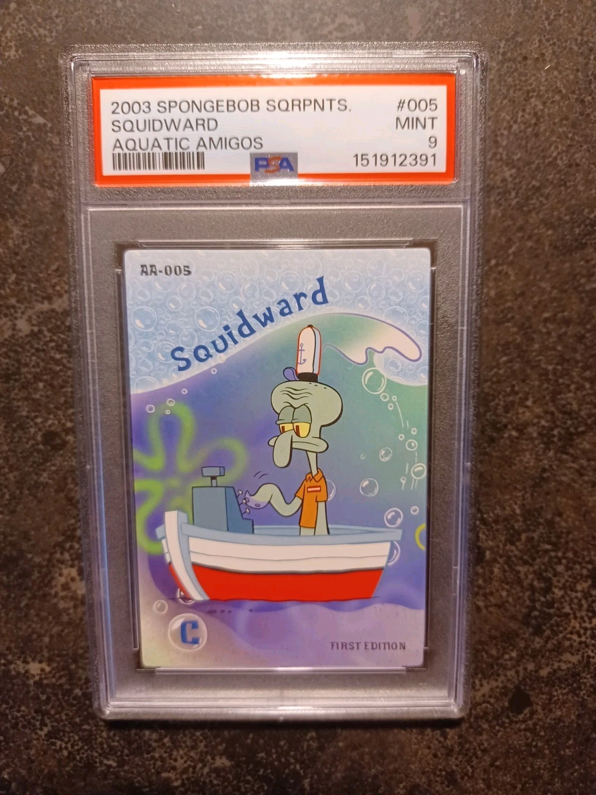 *PSA 9 SQUIDWARD ROOKIE* 2003 UD SPONGEBOB SQUAREPANTS AQUATIC AMIGOS #005 