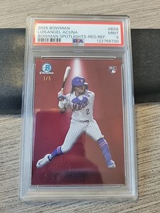 2025 Bowman Luisangel Acuna Bowman Spotlights- RED REF /5