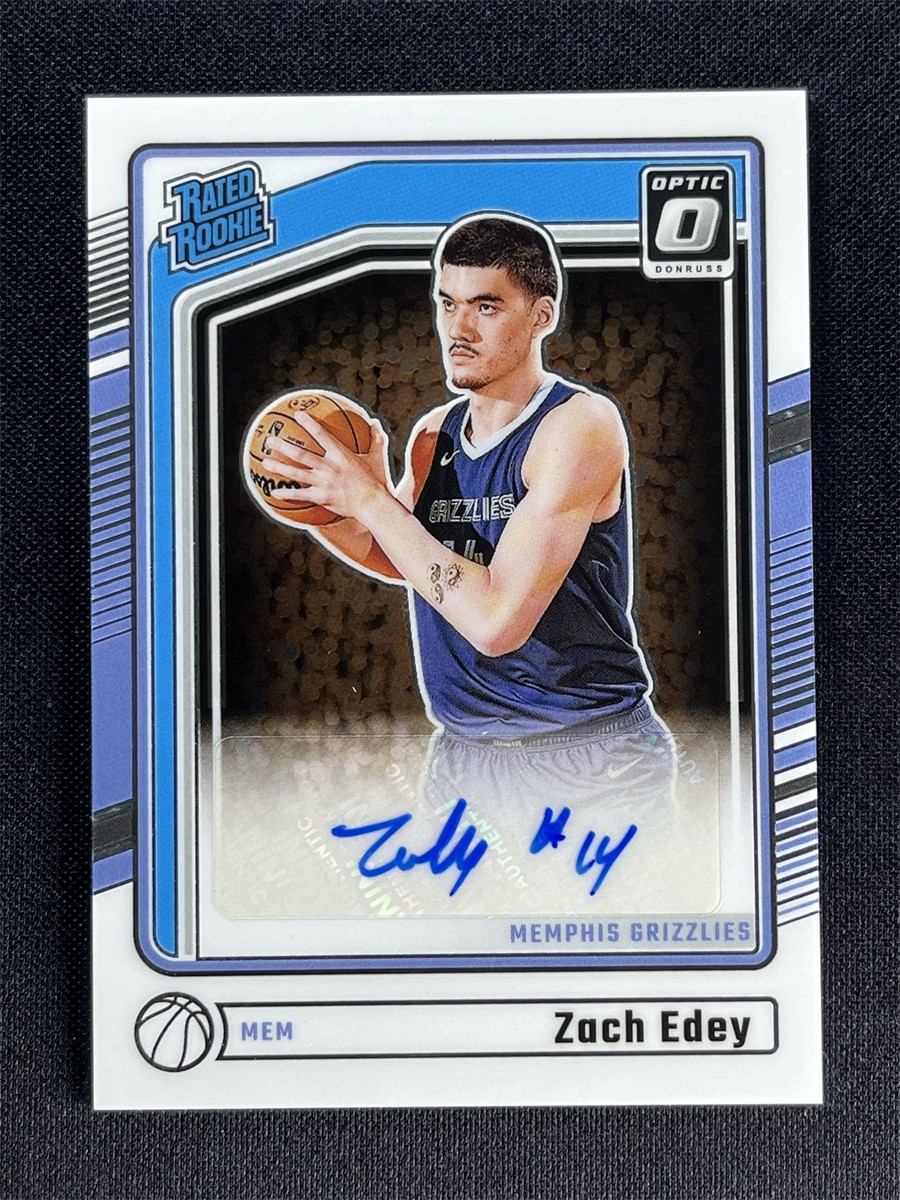 2024-25 Panini Donruss Optic Zach Edey #319 Rated Rookie RC Auto Autographs