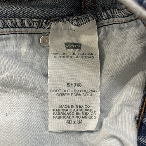 VTG Levi's 517 Men's W40 x L34 Blue Light Wash Bootcut Denim Jeans - Picture 7 of 9