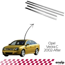 Chrome Door Side Belt Molding 4 pcs for Opel Vectra C 2002-After