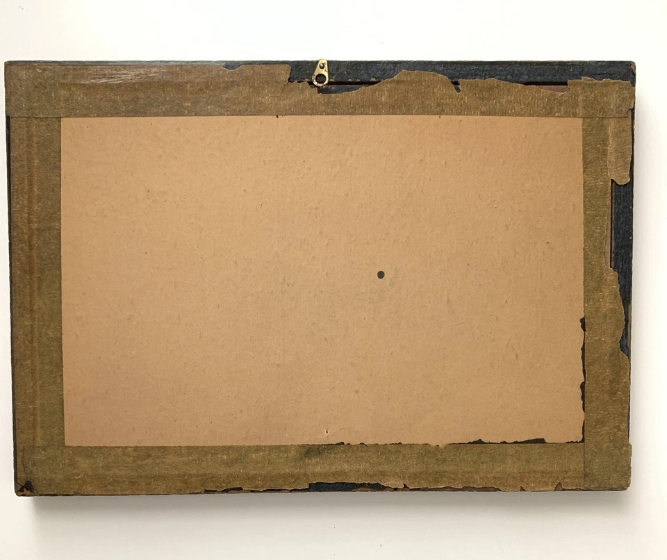 Antique 20s Buzza Style Motto Poem Deco Framed Litho “To Brother” Art - Image 2 of 2