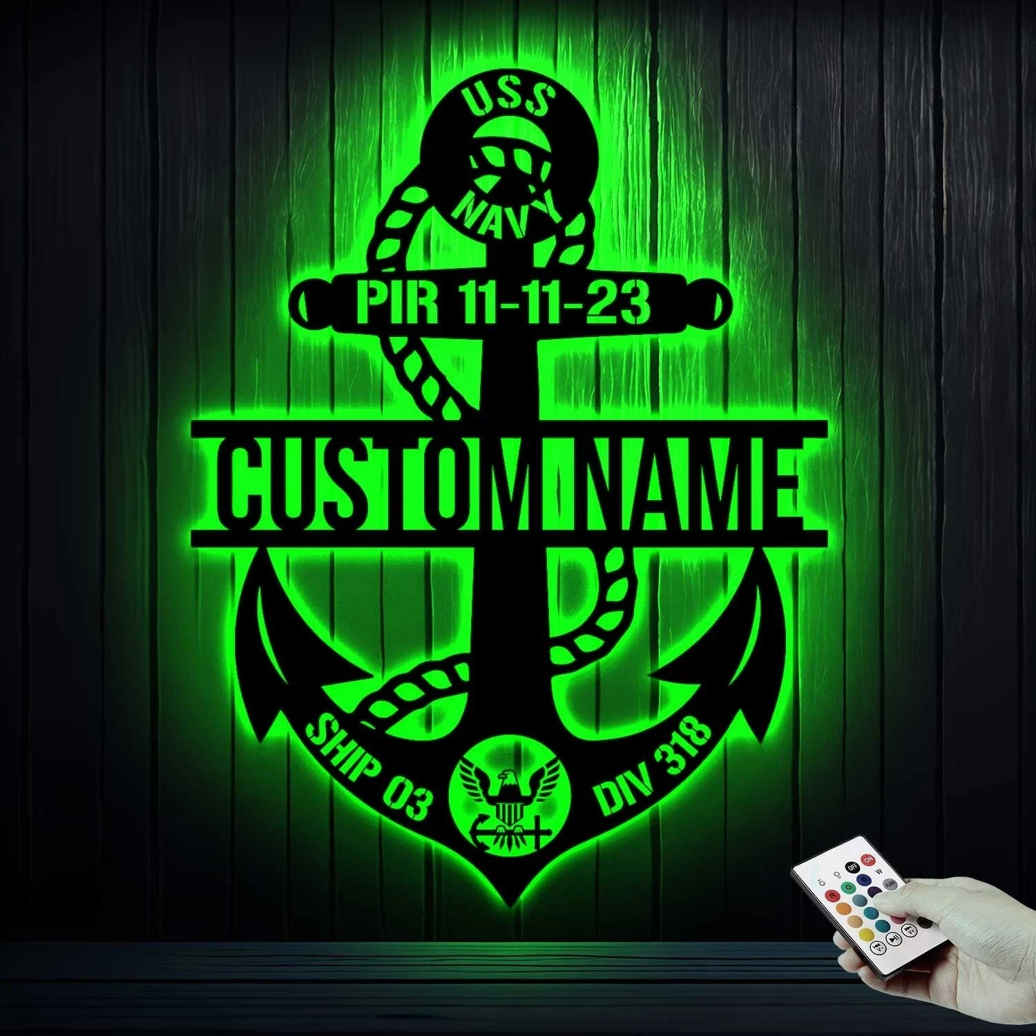 Personalized Anchor Metal Sign , Navy Boot Camp PIR/Graduation Anchor Metal Sign