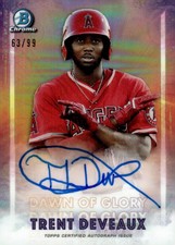 2021 Bowman Chrome #DOGA-TD Trent Deveaux Dawn of Glory Autographs #/99