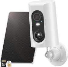 4G LTE Cellular Solar Security Camera Wireless Outdoor, 2K No Wifi Solar Powered