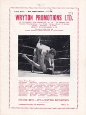 WRESTLING PROGRAMME @ Civic Hall, Wolverhampton 24 Apr 1961 Logan Walsh Streiger