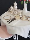 VINTAGE DOLLHOUSE ELEGANT BEAUTIFUL OUTDOOR METAL PATIO SET TABLE & CHAIRS PLUS+ — photo 3