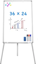 Easel Whiteboard - Magnetic Portable Dry Erase 36 X 24 Tripod Height Adjustable,