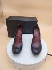BCBG MAX AZRIA Womens Heels Designer Red Cedar Glos Kid/Pull Up Pat Size 6 1/2 M