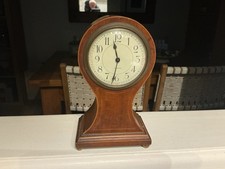 Vintage Edwardian Balloon -Shaped Mantel Clock for Restoration
