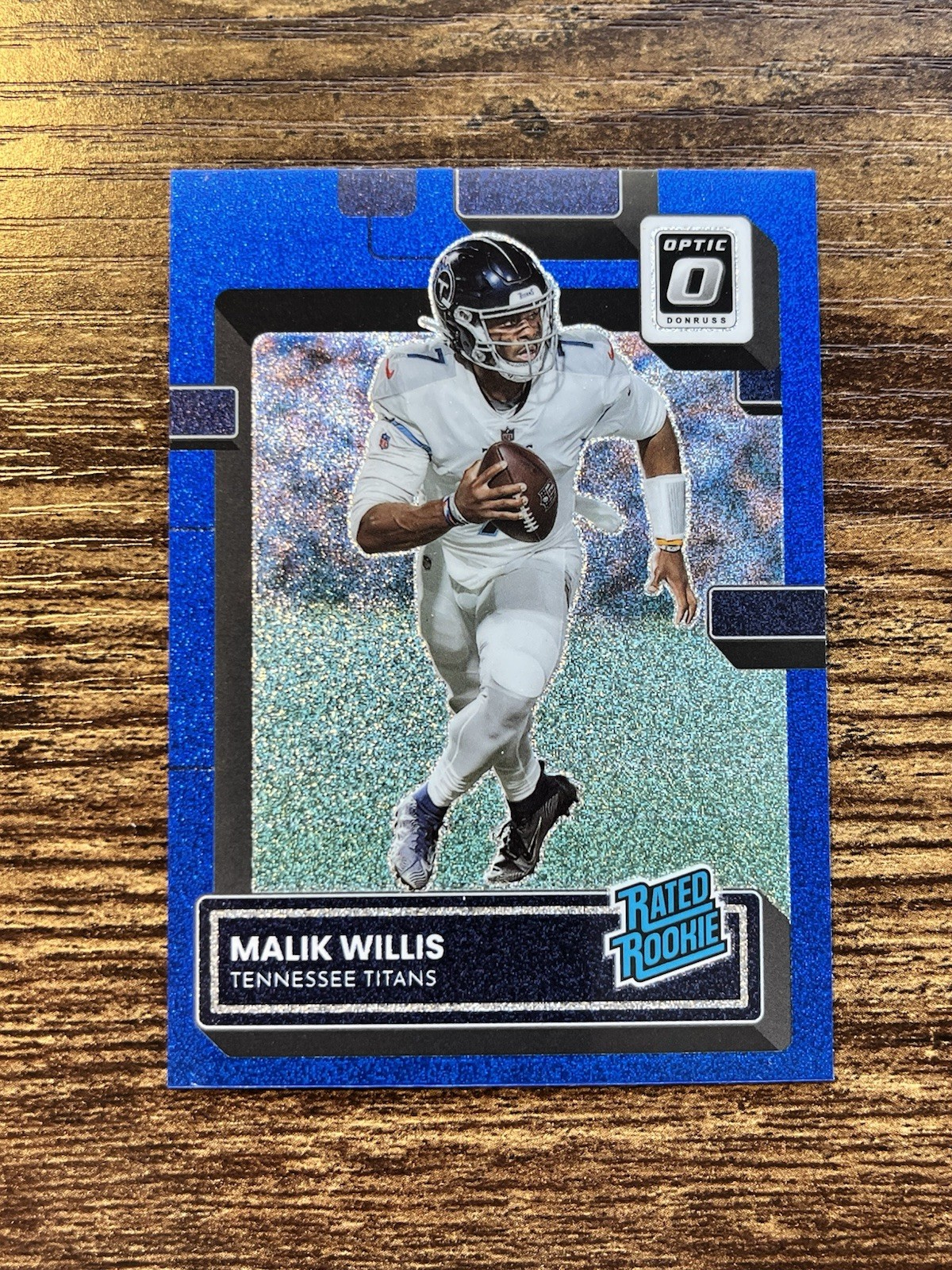 MALIK WILLIS 2022 OPTIC RATED ROOKIE BLUE GLITTER SSP #203 DOLPHINS