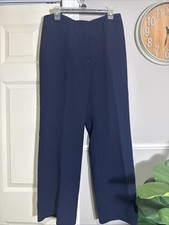 Jones New York Separates Navy Blue Dress Pants 12p Straight Leg Stylish 29  Ins