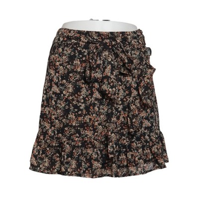America Today, Rock, Größe: XS, Schwarz/Mehrfarbig, Polyester, Blumen #YlY