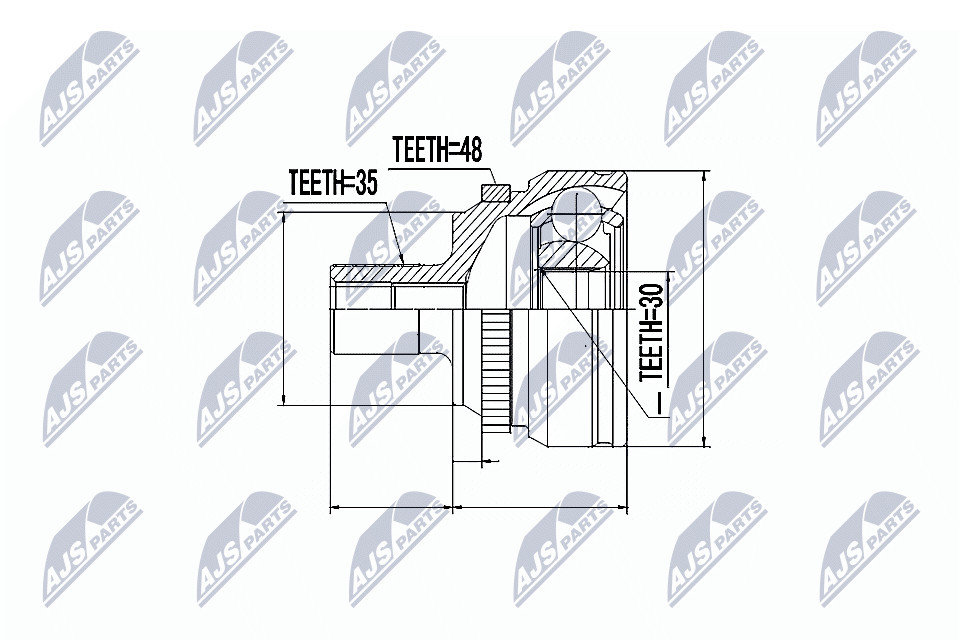 NTY Drive Shaft Joint Kit NPZ-ME-001 For Mercedes-Benz, 88mm, Reinforced - Image 8