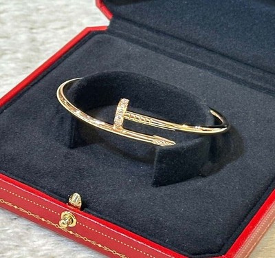 Cartier Juste un Clou Classic Pavé Diamond Pink Gold Bracelet 18 148576996