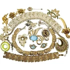Large Lot Vintage MCM GoldTone Jewelry Whimsical & Modernist 17 Pcs Incl Signed