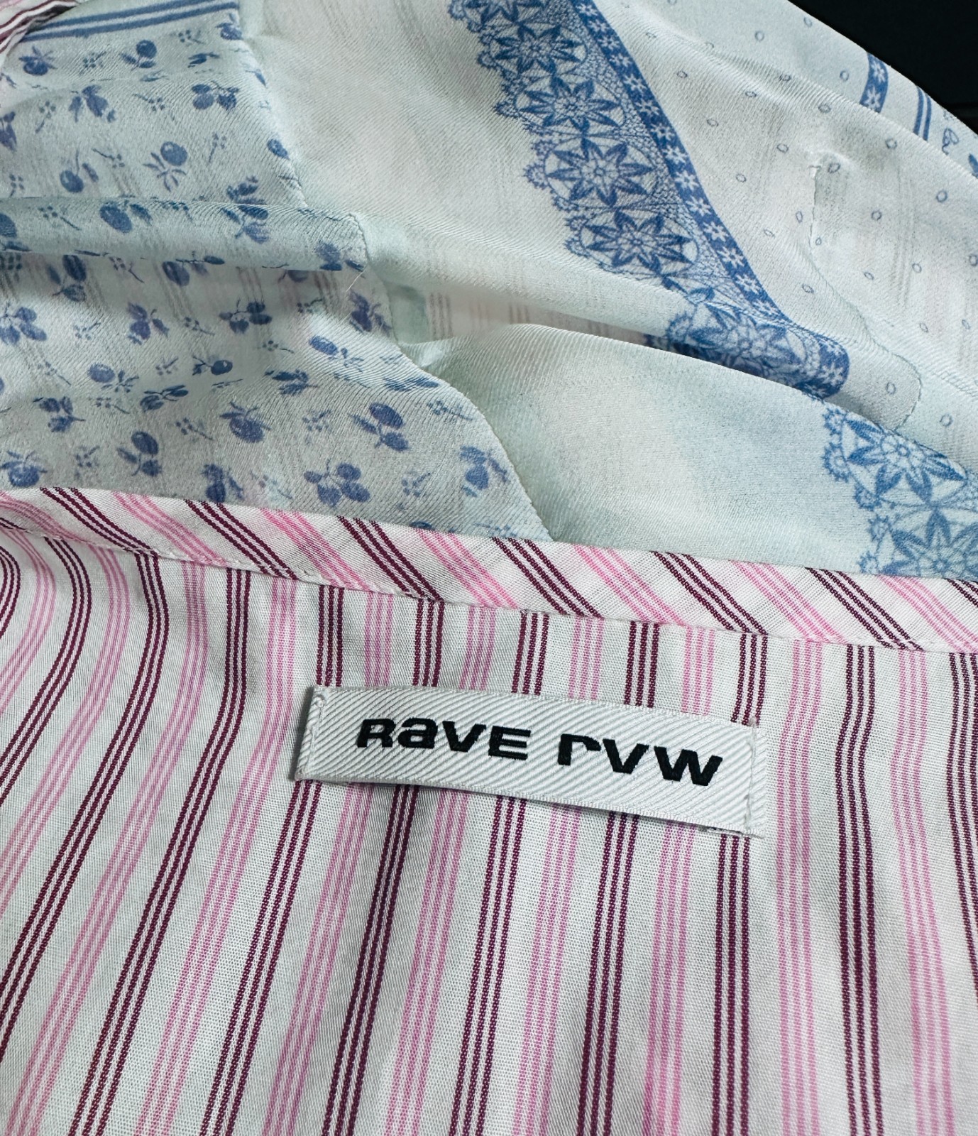 RAVE REVIEW Striped and Floral Print Thea Corset Top Silk Cotton Size fit XS/S image 7