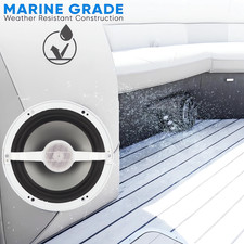 2PCS Boat Marine Speakers Waterproof 6-1/2" Outdoor Speakers for Golf Cart ATV