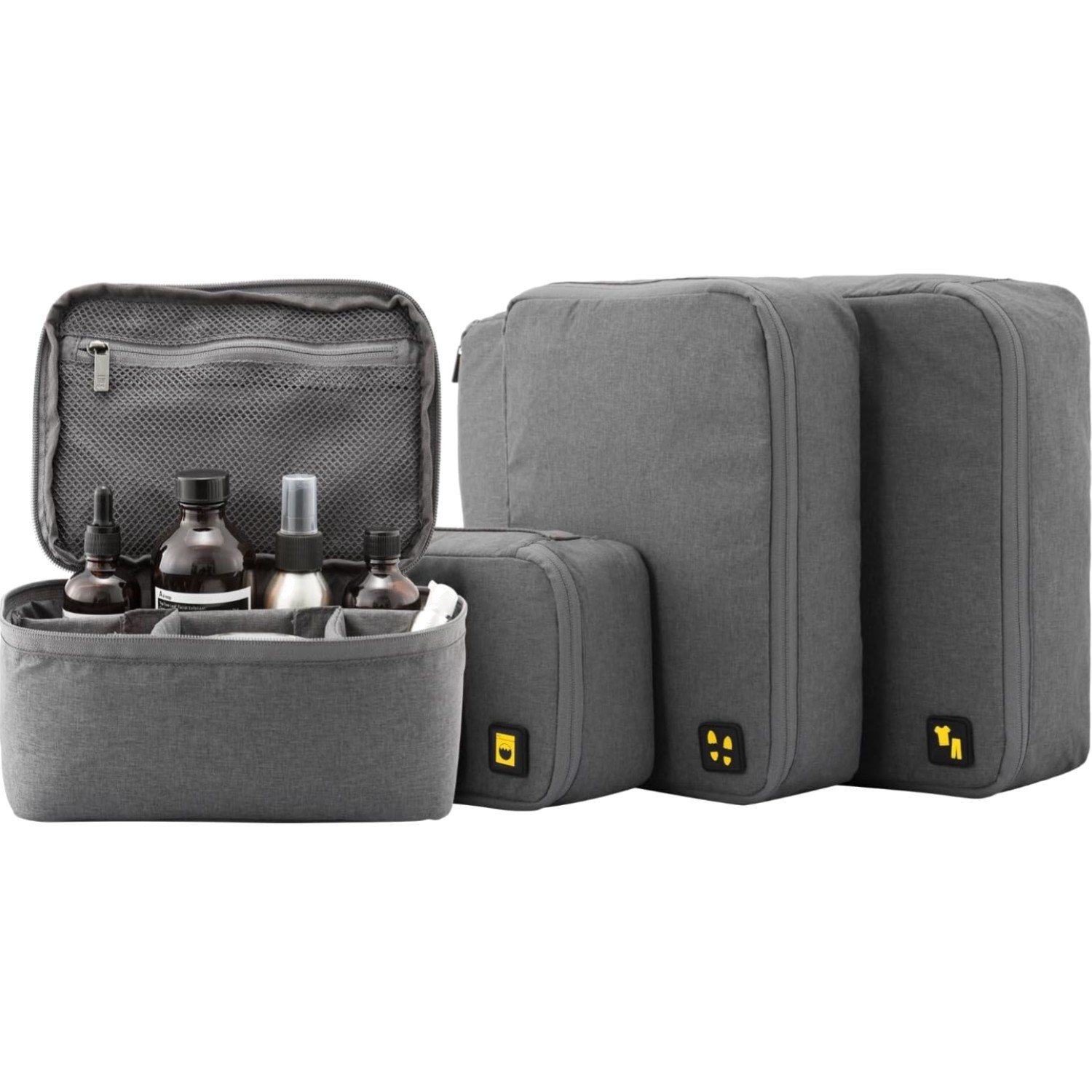 Organiseurs valise voyage 4pcs en nylon imperméable et finitions haut de gamme