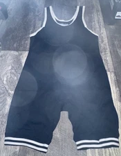 Matman The Double Knit Black Wrestling Singlet Gear Mens USA Made Size M