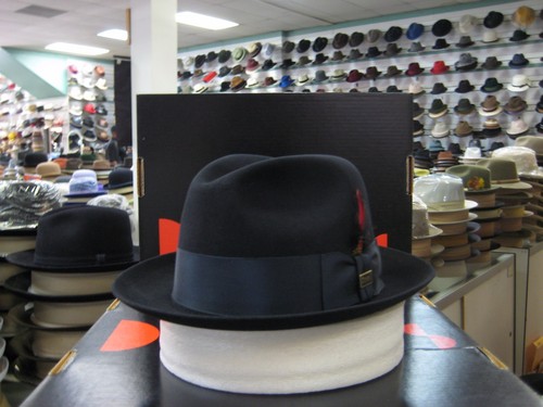 DOBBS DAYTON MIDNIGHT FUR FELT FEDORA 