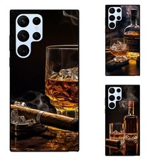 Estuche a prueba de golpes para bebida helada de whisky cigarro para Samsung S25 S24 S23 FE Ultra a15 a16