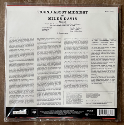 Miles Davis 'ROUND ABOUT MIDNIGHT LP 180g Mobile Fidelity MFSL