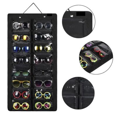 Wandmontage Filz Brille Aufbewahrung Faltbar Hängend Sonnenbrille Organizer 16 Fächer
