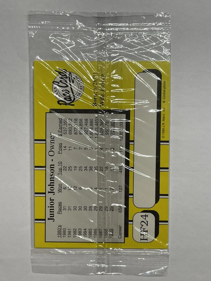 1990 Maxx Holly Farms Sealed Pack - Rusty Wallace #HF4 Junior Johnson #HF24 - Image 2 of 2