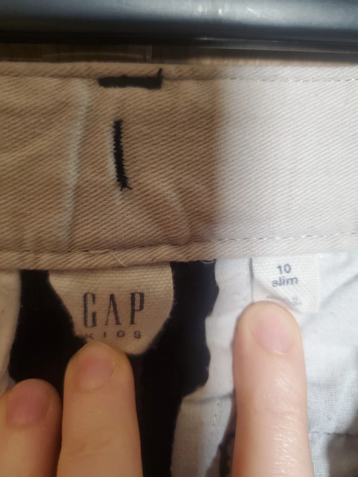 Pantalones Gap Niños Negros Niños Delgados 10 Cintura Ajustable Foto 3 de 4