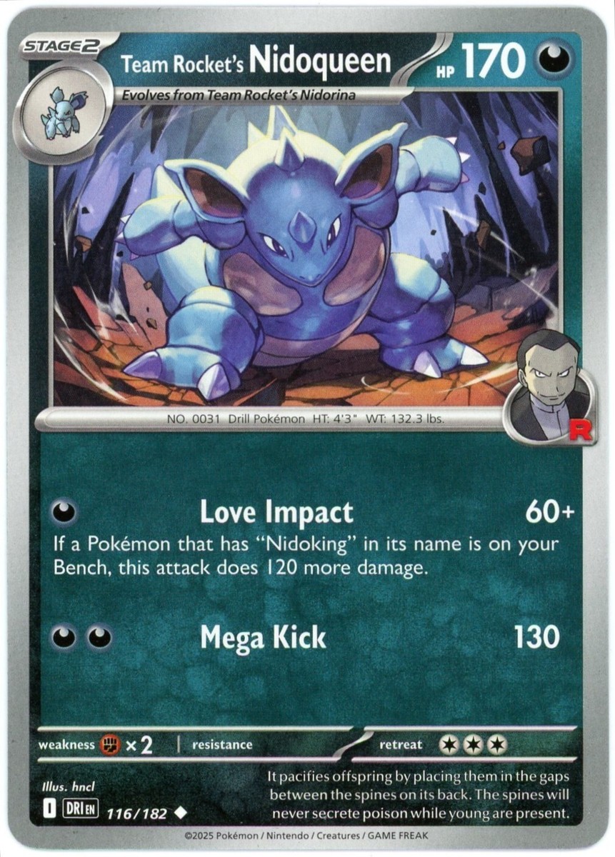 Team Rocket's Nidoqueen - 116/182 - Destined Rivals - NM/M
