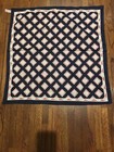 VINTAGE HAMPTON HALL LTD. NY NAVY GEOMETRIC PRINT WOMEN'S NECK SCARF 27" — photo 4