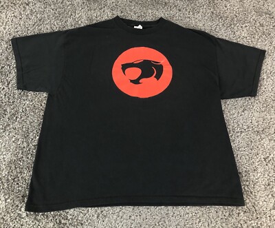 Vintage 1999 Thundercats T-Shirt Mens 2XL Classic Logo Black Short