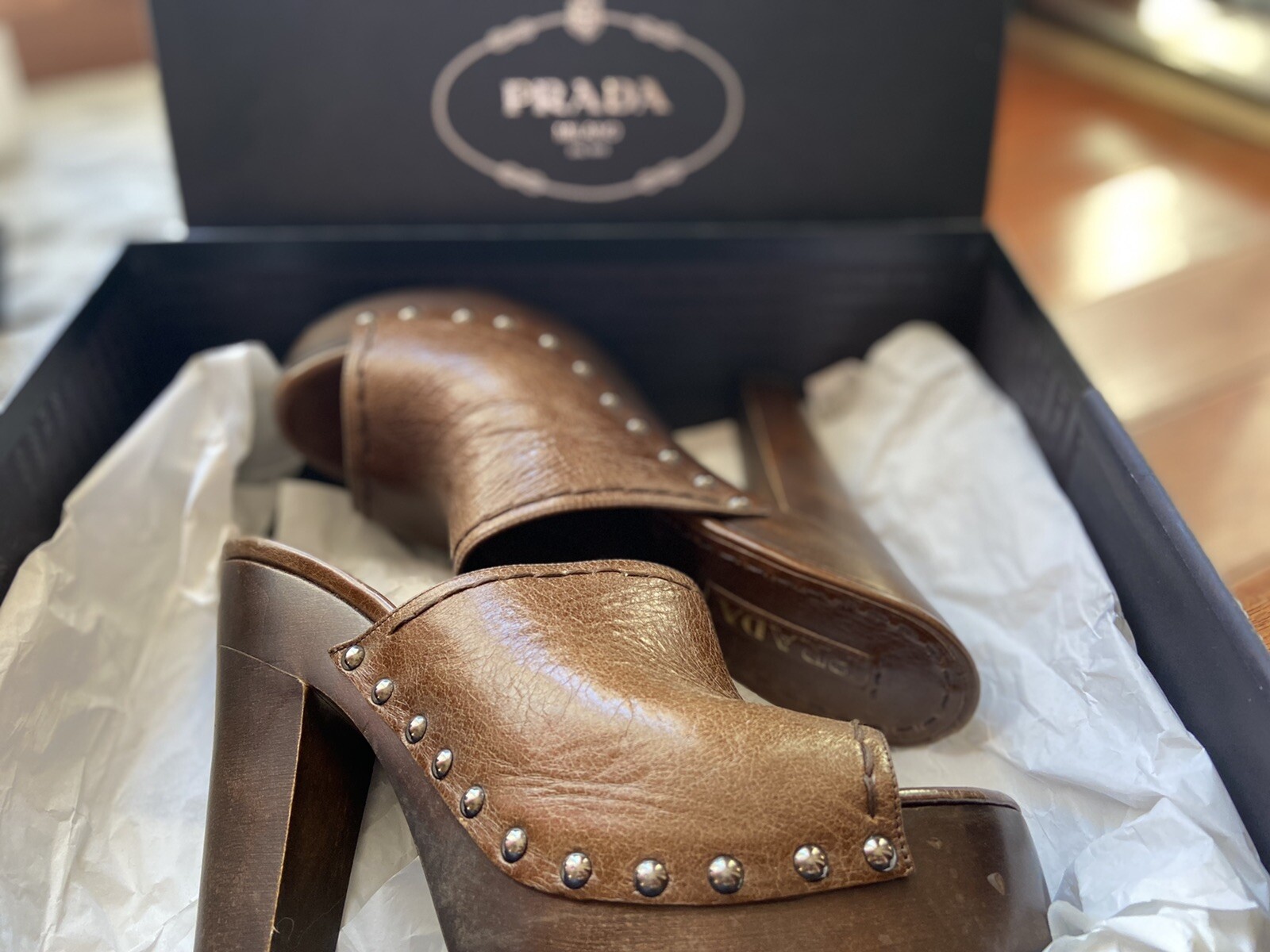 prada platform mules