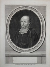 17th century chisel. Portrait of the Abbot of Saint Ciran.