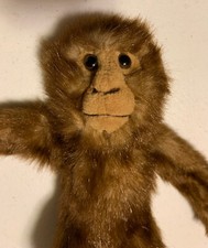 Russ Berrie Anica Brown Monkey Plush Stuffed Animal Hook Loop Hands Feet