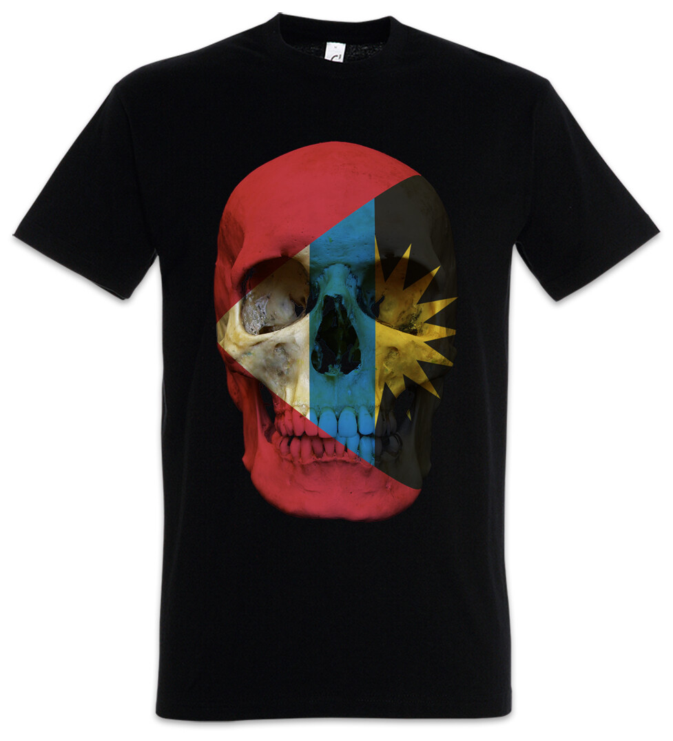 ALTRA CLASSIC ANTIGUA AND BARBUDA SKULL FLAG T SHIRT Banner Fahne T Shirt